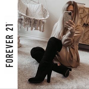 Forever 21 | Black Over the Knee Boots